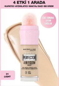 Resim Maybelline new york instant perfector glow 4 etki 1 arada fondöten- 01 light 