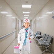 Resim Erkek ve Kız Çocuklar için Tatil Hediyesi Doğum Günü Hediyesi - Doktor Oyunu Kostümü Seti (2 Parça) 