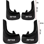 Resim Peugeot Rifter Paçalık Tozluk Çamurluk Ön Arka 4'lü Set 