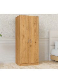 Resim Sahar Giyinme Dolabı - Çok Amaçlı Dolap - Gardırop 60 Cm-2 Kapaklı Atlantik Çam 