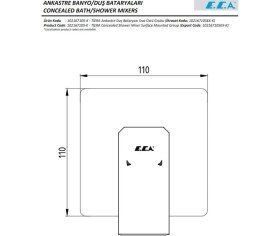 Resim Eca Tiera Ankastre Duş Bataryası Sıva Üstü Grubu 102167105-K 