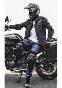 Resim Motosiklet Ve Bisiklet Lüx Dizlik Ce Sertifikalı Koruma Mafsallı Motor Dizliği Siyah 