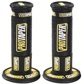 Resim Hightower Siyah Zemin Sarı Motosiklet Gaz Kumanda Kolları Kaymaz Universal Off-road Gripler 