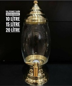 Resim 10 L Bal Pekmez Tahin Reçel Damacana Cam Sebil Fanus Şeffaf 