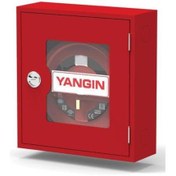 Resim Genel Markalar 1" Tek Kapaklı Cam Kapak 25 Mt Hortumlu 0.90 Mm Yangın Dolabı Tse' Li Sıva Altı Alperen 