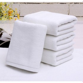 Resim Beyaz Banyo Otel Havlusu 2 Adet, %100 Pamuk 1.Kalite 500 Gram 