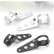 Resim Samdoo Harley Davidson Motosiklet Far Braketi - Ayarlanabilir Sinyal Modifiye Demir Destek 35-43mm 