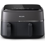 Resim Philips Versuni Çift Hazneli 3000 Serisi Çift Hazneli Airfryer, 3L + 6L, NA350/00 , LED EKRAN 