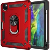 Resim AktarMobile Ipad Pro 11 2021 3. Nesil Kılıf Metal Yüzüklü Standlı Kalem Bölmeli Premium Vega 