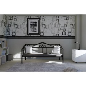 Resim Metalia Minderli Sedir Siyah 