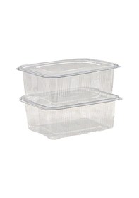 Resim Kullan At Tek Kullanımlık Plastik Sızdırmaz Kapaklı Kap Kase Saklama Kabı 750 Gr Cc 100 Adet Şeffaf 