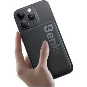 Resim Magsafe Powerbank Benks Mp10 İnce Tasarımlı Powerbank 6000mah Siyah 