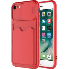 Resim Apple iPhone Se 2022 Uyumlu Kılıf ​sürgülü Lens Koruma Kart Bölmeli Fit Özel Koleksiyon Case 