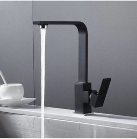 Resim Kare Siyah Mutfak Eviye Bataryası Siyah 