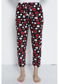 Resim Cepsiz Kışlık Polar Kadın Pijama Altı Tek Alt Je25 Siyah 