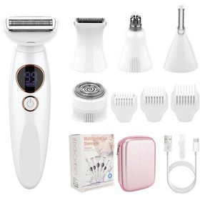 Resim Yifomall 5'i 1 Arada Kadın Tüy Alma Cihazı Vücut Tüy Alma Makinesi Yüz Tıraş Makinesi Burun Tüy Alm Tıraş Makinesi 