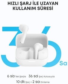 Resim Soundcore by Anker, K20i Kulak İçi Kulaklık, 36 Saat Çalma Süresi, Hızlı Şarj, Konforlu Uyum, ENC 2-Mikrofon ile Net Çağrılar, Özelleştirilebilir EQ, IPX5, Bluetooth 5.3, Uygulama Kontrol, Beyaz 