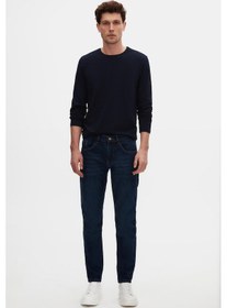 Resim D's Damat Ds Damat Comfort Fit Lacivert Düz Jean Kot Beş Cepli Yıkamalı Denim Pantolon 3hcj3ort00103 101 