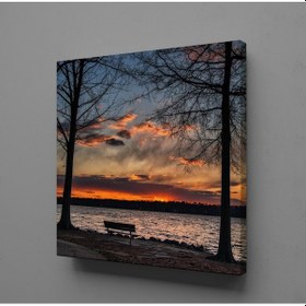 Resim Gün Batımı Manzarası Kanvas Tablo 200x200cm 