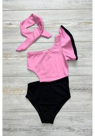 Resim My Kids Wear Dekolite Modelli Kız Çocuk Mayosu Pembe 