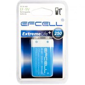 Resim ŞARJLI PİL 9V 250MAH Nİ-MH EFCELL EF-9V 