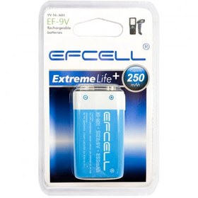 Resim ŞARJLI PİL 9V 250MAH Nİ-MH EFCELL EF-9V 