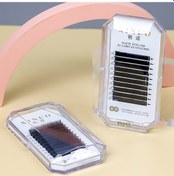 Resim Sones Xınuo 10 Sıra / Kutu Tek Düz Saç Kirpik Uzatma Çift Uçlu Yumuşak Mat Sahte Eyeliner, Model: 0.20 C Kavisli 8 Mm 