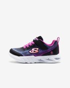 Resim Skechers Flicker Flash - Light Takeover Büyük Kız Çocuk Siyah Spor Ayakkabı 303704l Bkmt Siyah 
