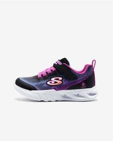 Resim Skechers Flicker Flash - Light Takeover Büyük Kız Çocuk Siyah Spor Ayakkabı 303704l Bkmt Siyah 