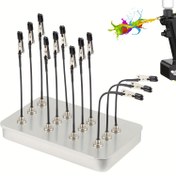 Resim 5 Paket FlexiGrip Manyetik Timsah Klipsi, Esnek Başlıklarla - DIY El Sanatları, Model Boyama ve Püskürtme için Çok Fonksiyonlu Bükme - Dayanıklı Metal Yapı Model Boyama Standı Tabanı - Püskürtme Tabancaları, Model Boyama ve El Sanatları için Manyetik Bükülebilir Timsah Klipsi Çubuğu Seti 