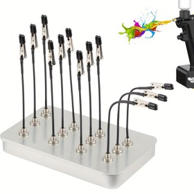 Resim 5 Paket FlexiGrip Manyetik Timsah Klipsi, Esnek Başlıklarla - DIY El Sanatları, Model Boyama ve Püskürtme için Çok Fonksiyonlu Bükme - Dayanıklı Metal Yapı Model Boyama Standı Tabanı - Püskürtme Tabancaları, Model Boyama ve El Sanatları için Manyetik Bükülebilir Timsah Klipsi Çubuğu Seti 