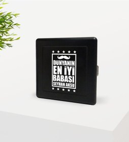 Resim Kişiye Özel Dünyanın En İyi Babası Tasarımlı Siyah Metal Sigara T N11.1497 