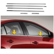 Resim Volkswagen Jetta Uyumlu 2011 Ve Üzeri Krom Cam Çıtası 6 Parça Paslanmaz Çelik 