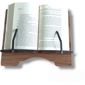 Resim hü ma tasarım ve aksesuar Hüma Ahşap Tablet Telefon Tutucu Ayarlanabilir Kitap Okuma Sehpası Standı Rahle 