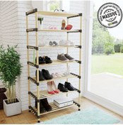 Resim AHŞAP 7 KATLI AYAKKABILIK ÇOK AMAÇLI MODÜLER RAF 57 CM GENİŞLİK 