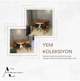 Resim Ahşap Baba Masa Takımı 