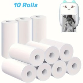 Resim 10 Rulo Termal Yazıcı Kağıdı, Anında Kamera için Uygun, 65 Gram Pürüzsüz Yüzey, Yeniden Kullanılabilir Fotoğraf Baskı Ekleme, Güvenli BPA-Free, Mürekkepsiz 