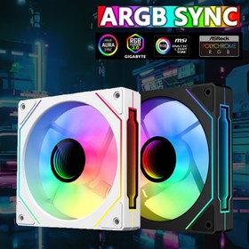 Resim OUYUANSU ARGB Senkron Kasa Fanı - PWM Akıllı Sıcaklık Kontrolü ile Sessiz, Yüksek Performanslı Soğutma, Canlı RGB Aydınlatma, Sunucularla Uyumlu, Beyaz & Siyah Seçenekler 