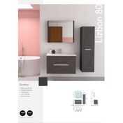 Resim Lizbon 80 cm Banyo Mobilyası 