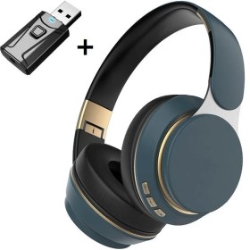 Resim Jingyi Kablosuz Tv Kulaklık Bluetooth 5.0 USB Adaptörü Stereo Kulaklık Katlanabilir Kask Mikrofonlu Tekli Kulaklıklar Samsung Xiaomi Tv Pc Müzik (Yurt Dışından) 