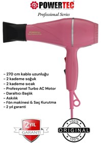 Resim Powertec Tr-501 Profesyonel Renkli Fön Makinesi 