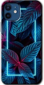 Resim MRCİLETİSİMmrc-140402 Mekanik Yaprak 4 Kılıf HD Desen Baskılı Arka Kapak + Temperli Cam iPhone 12 ile uyumlu 