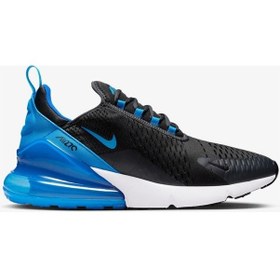 Resim Nike Air Max 270 Ah8050-028 Siyah Mavi Erkek Sneaker Dar Kalıp Siyah - Mavi 