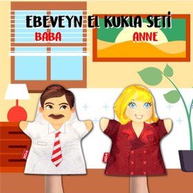 Resim 2 Parça Tox Ebeveyn El Kukla Set Eğitici Oyuncak 