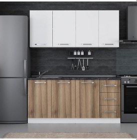 Resim Minar 175 Cm Mutfak Dolabı Beyaz Dore 175-d1 