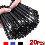 Resim Ofis ve Okul Malzemeleri için 20 Adet 0.5mm Siyah Jel Tükenmez Kalem 