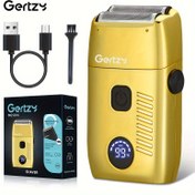 Resim GERTZY Erkekler için Elektrikli Tıraş Makinesi, LCD Ekranlı, USB Şarj Edilebilir, 60+ Dakika Çalışma Süresi, Paslanmaz Çelik Çift Bıçaklar, Altın Tasarım – Erkekler için Mükemmel Tatil Hediyesi, Elektrikli Tıraş Makinesi | Şık Altın Trimmer | Paslanmaz Çelik Bıçaklar 