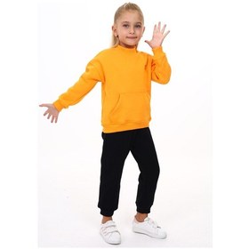 Resim Toontoy Kids Toontoy Kız Çocuk Nakışlı Eşofman Takım Hardal 