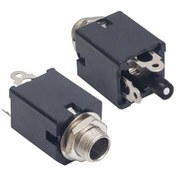 Resim 6.3mm Gitar Jack Şase Stereo Dik 