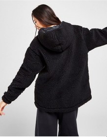 Resim Nike Sportswear Logo High-pile Sherpa Full-zip Hoodie Kadın Mont Ndd Sport Siyah 